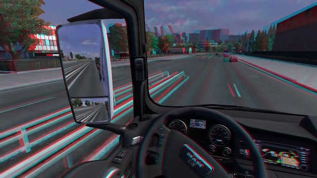 3D - MAN TGX XXL - ETS 2 - 3D Anaglyph Red_Cyan Glasses Stereo
