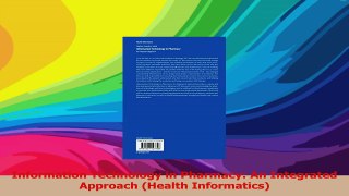 Information Technology in Pharmacy An Integrated Approach Health Informatics Download