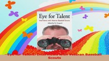 Eye for Talent Interviews with Veteran Baseball Scouts Read Online