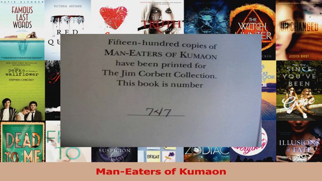 Download ManEaters of Kumaon Ebook Online