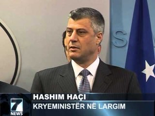 THAÇI PER VIZAT KRYEMINISTRI NE LARGIM VIJON PREMTIMET LAJM