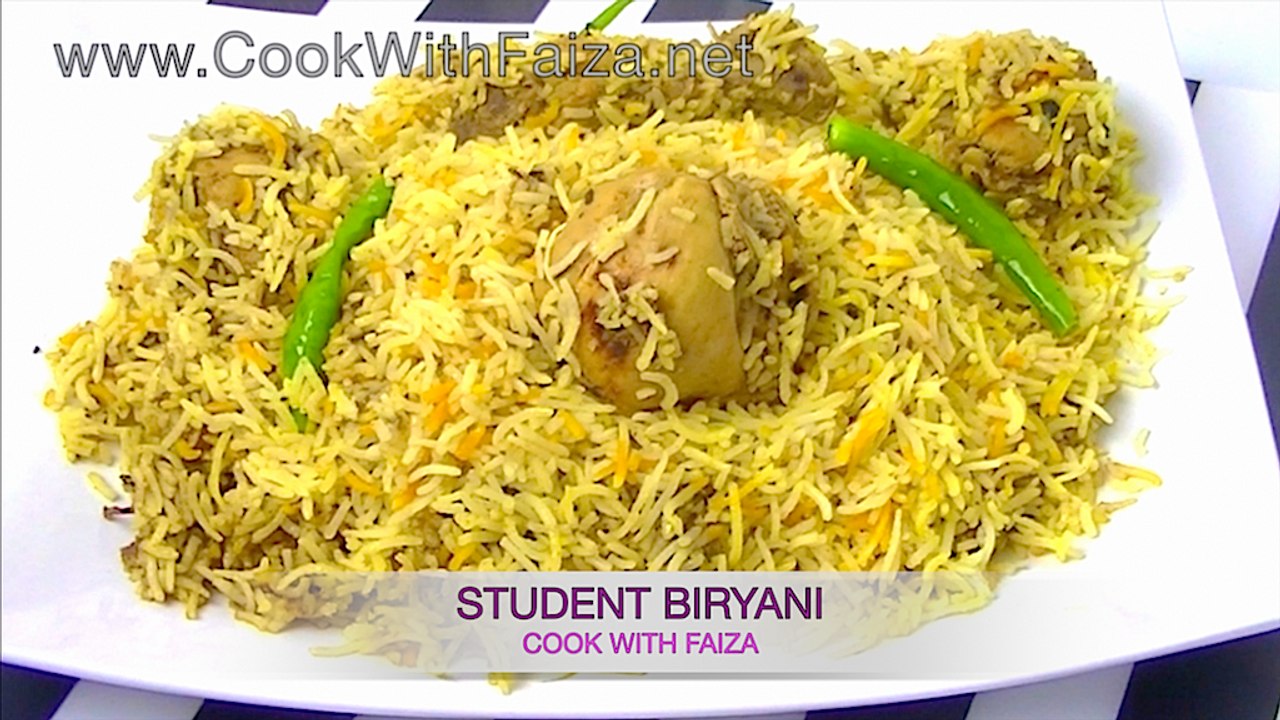 STUDENT BIRYANI *COOK WITH FAIZA* video Dailymotion