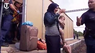 Syrian Mom and Dad are trying to Suicide Infront of Train 2015