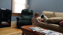 Funny Animal: Dog Won't Fetch but His Boy Still Loves Him