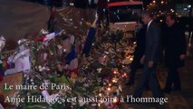 Barack Obama et François Hollande se receuillent devant le Bataclan