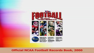 Official NCAA Football Records Book 2000 Read Online