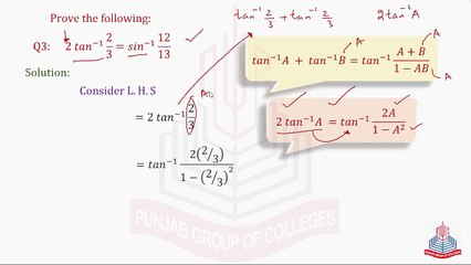 Lesson 5: Inverse Trigonometric Functions - Questions 3 & 4