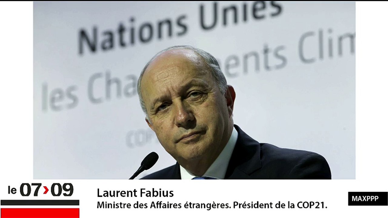 Laurent Fabius : "On a évité la catastrophe des 4 ou 5 degrés, mais il est indispensable d'arriver à 2 degrés"