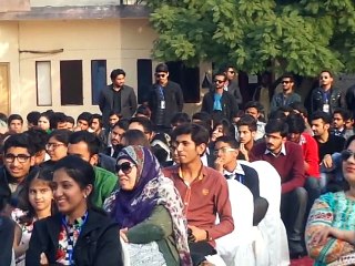 Dean of Iqra University Honorable Dr, Muhammad Islam address student TECTIQS' 15 National Competition 2015. PCCNN