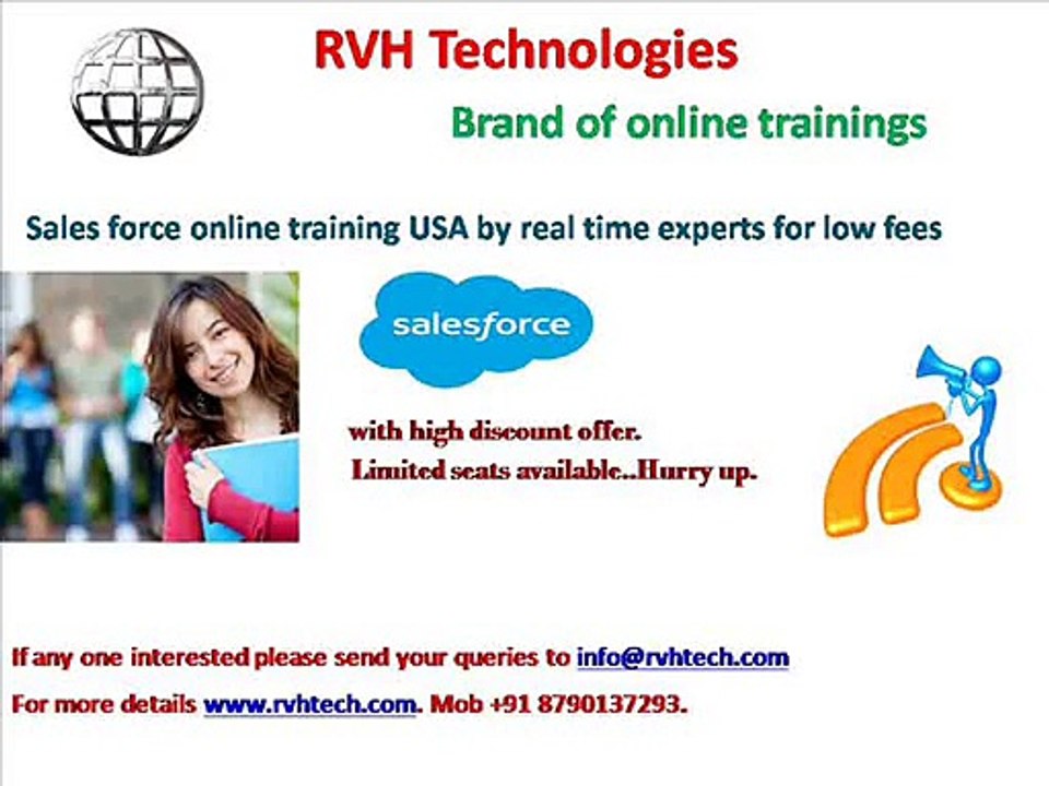 Salesforce online training USA by real time experts for low fees cost price.
