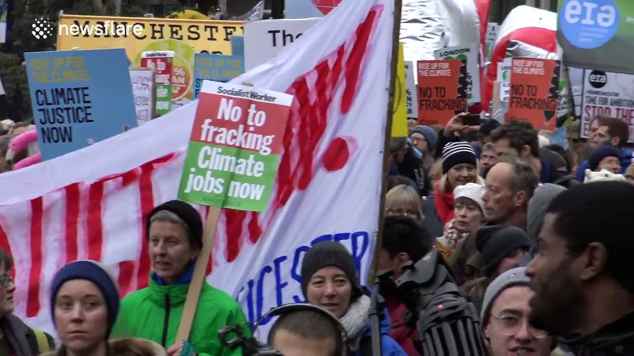 Jeremy Corbyn interview at Climate March, London