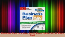 Read  Business Plan in a Day Get It Done Right Get It Done Fast Ebook Free