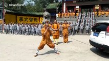 Shaolin monk pulls SUV with his ear