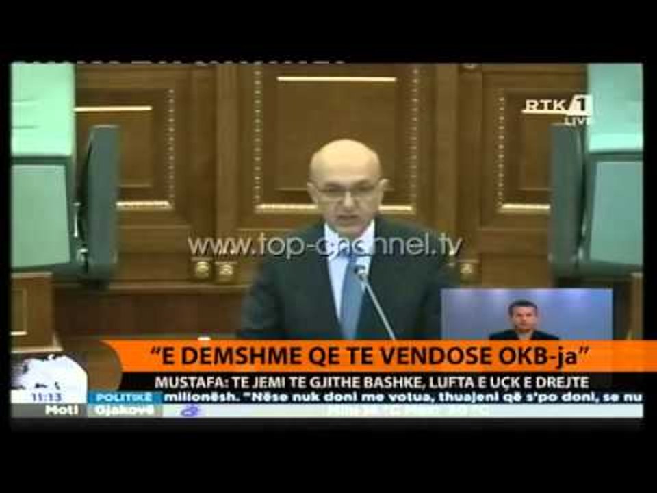 Mustafa: Do të votohet pro krijimit të Gjykatës Speciale - Top Channel Albania - News - Lajme