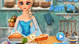 Disney Frozen Inspired Movie Game-Princess Elsa Cooking Apple Pie Video