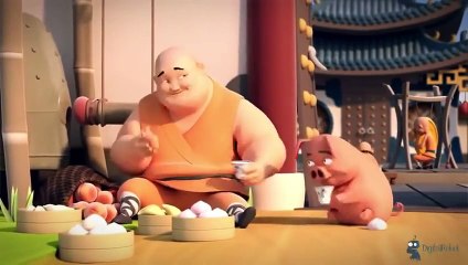 3D Animation Short Film Funny - Life in Shaolin Temple - Best Cartoon for kids