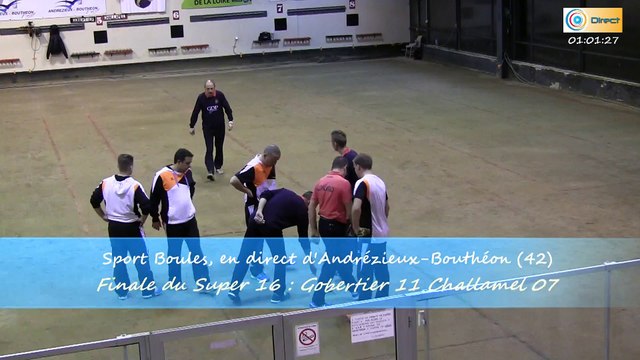 Mène 8, finale du Super 16 Masculin, Challamel contre Gobertier, Sport Boules, Andrézieux-Bouthéon 2015