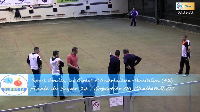 Mène 6, finale du Super 16 Masculin, Challamel contre Gobertier, Sport Boules, Andrézieux-Bouthéon 2015