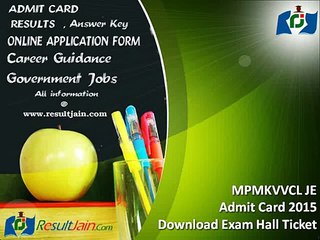 MPMKVVCL JE Admit Card 2015