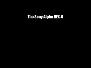The Sony Alpha NEX-6