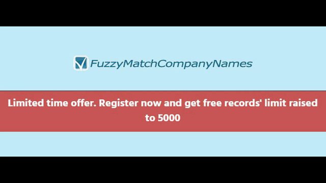 Company Names Fuzzy Matching Tool