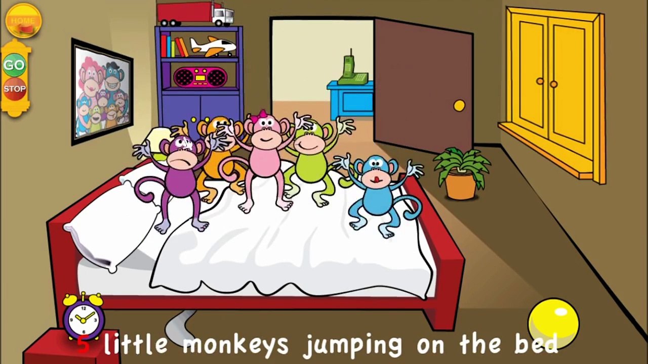 Five Little Monkeys Jumping on the Bed top app demos for kids