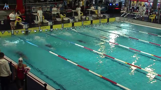 100m dos dames finale - Open des Alpes de natation