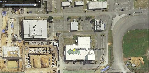 Batman Symbol in Okinawa, Japan (Google Earth)