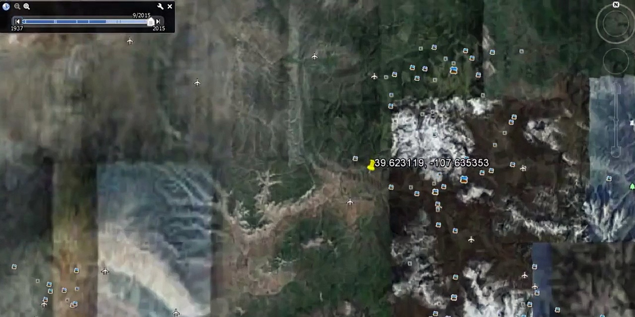 Concentric Cirlces in New Castle, Colorado, USA (Google Earth)