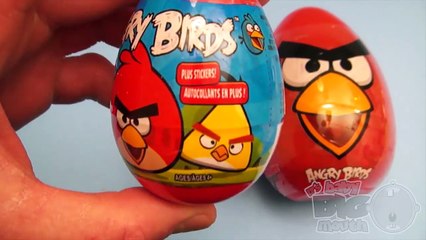 Angry Birds Surprise Eggs Learn Sizes Big Bigger Biggest! Opening Eggs with Toys and Candy!