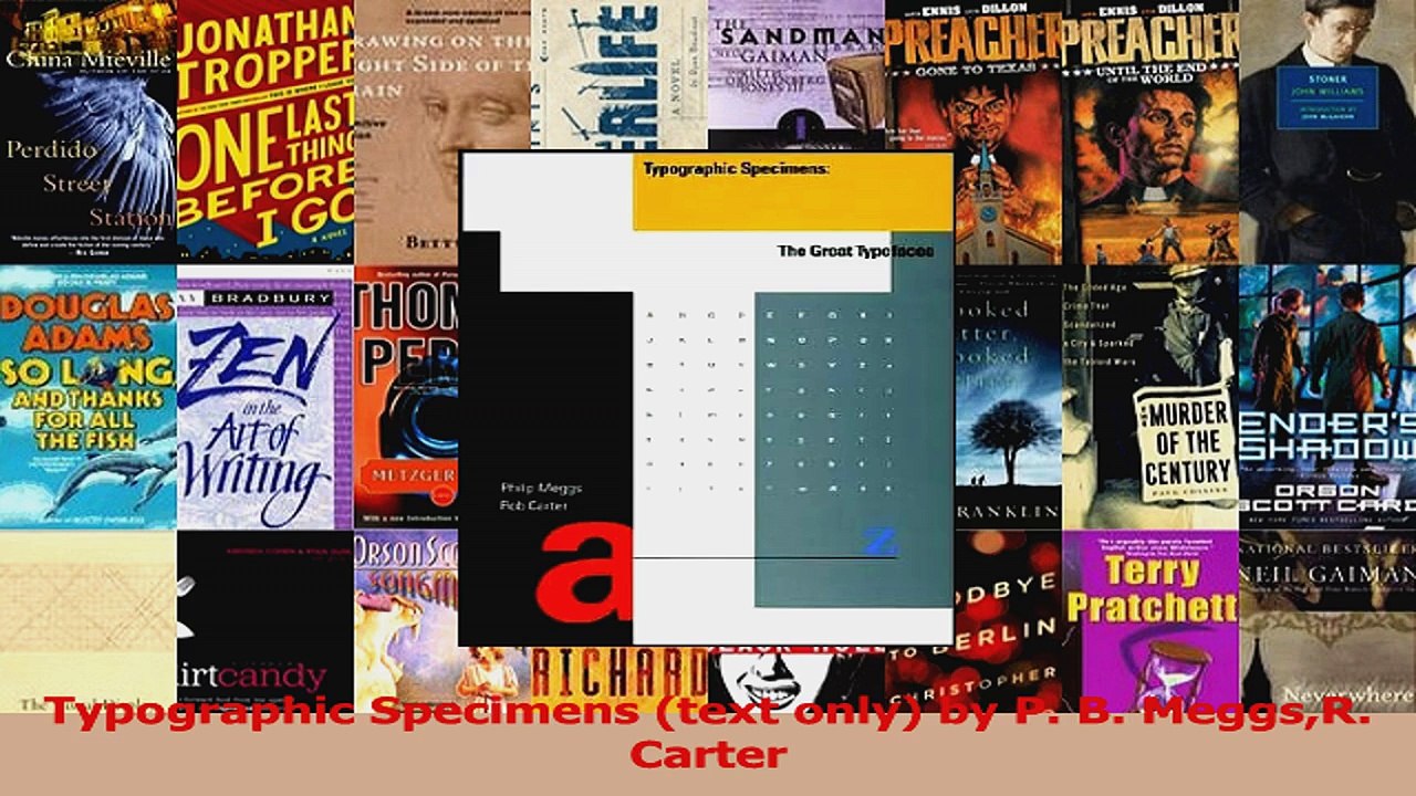 PDF Download  Typographic Specimens text only by P B MeggsR Carter Read Full Ebook