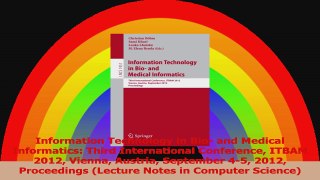 Information Technology in Bio and Medical Informatics Third International Conference PDF