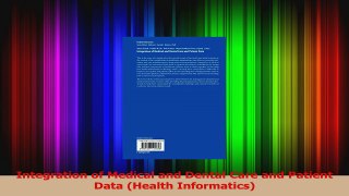 Integration of Medical and Dental Care and Patient Data Health Informatics PDF