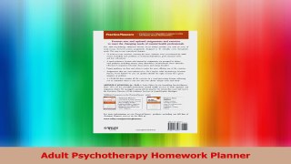 Adult Psychotherapy Homework Planner Download