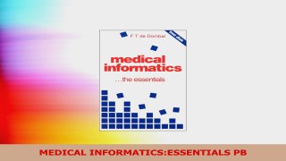 MEDICAL INFORMATICSESSENTIALS PB PDF