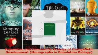 Download  Population and Community Ecology of Ontogenetic Development Monographs in Population PDF Free