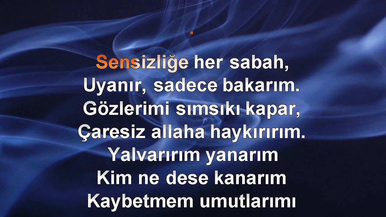 Tan - Yalvarırım - 2005 TÜRKÇE KARAOKE