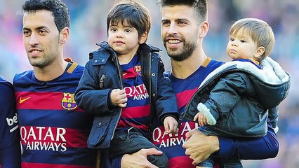 Awww!! Shakira's Sons Sasha & Milan Support Dad Gerard Pique