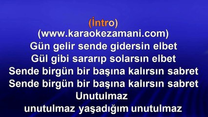 Taner Bulut - Unutulmaz - (2014) TÜRKÇE KARAOKE