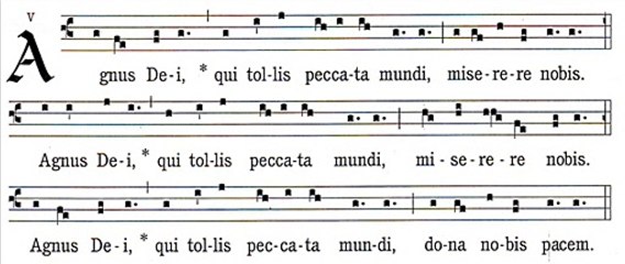 Agnus gregorian missa X, In Festis B.M.V. 2 (Alme Pater)