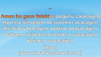 Tarık Mengüç - Plaka - 2014 TÜRKÇE KARAOKE