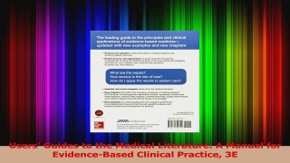 Users Guides to the Medical Literature A Manual for EvidenceBased Clinical Practice 3E PDF