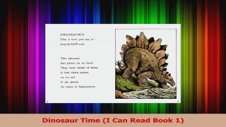 PDF Download  Dinosaur Time I Can Read Book 1 Download Full Ebook