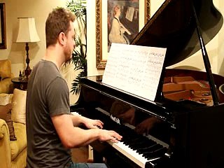 The Piano Said 'Play Me' so she Did. Twilight on Street Piano.