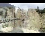 Footage of landslide in Gilgit-Baltistan following the earthquake in Pakistan