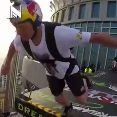 Jumping from Dubai buildings