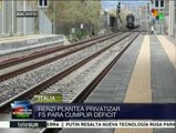 Matteo Renzi pretende privatizar la red ferroviaria de Italia