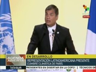 Correa: Tecnologías contra cambio climático deben ser bienes públicos