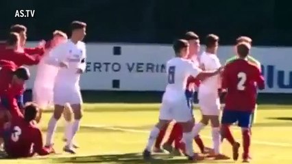 Zinedine Zidane's son Luca follow in his dad's footsteps - by being sent off for a HEADBUTT