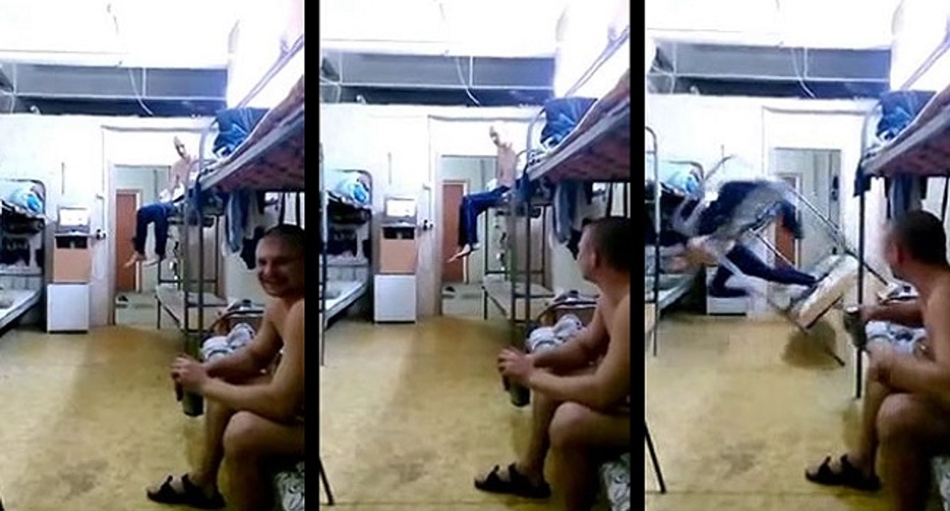 Fail : un russe ivre descend de son lit